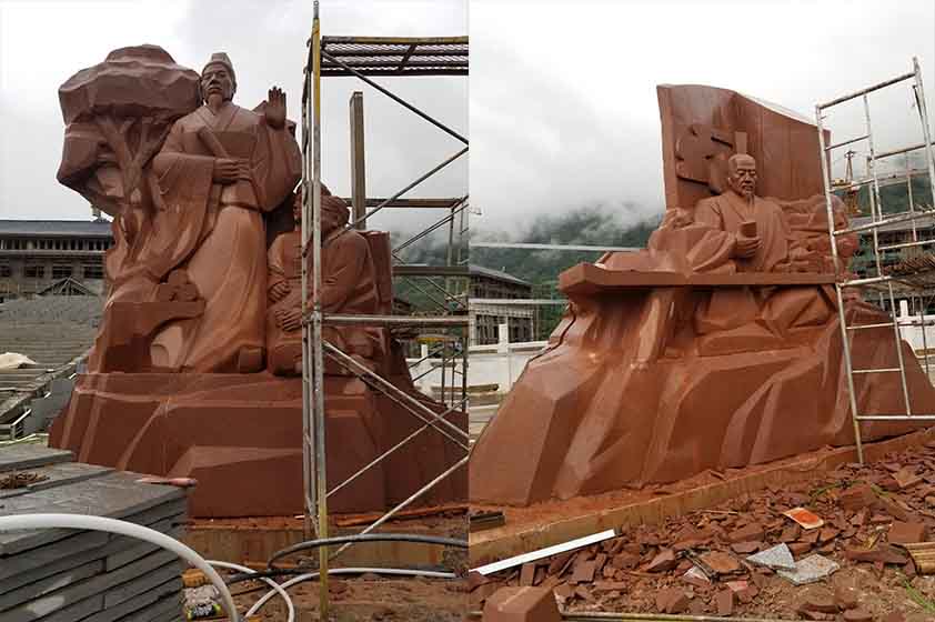 贵州遵义红砂岩雕塑